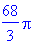 68/3*Pi